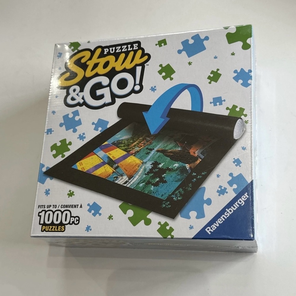 Ravensburger Puzzle Stow And Go Mat 1000pc Puzzle Travel 46” x 26" mat NIB